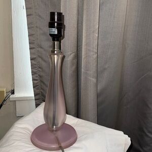 Vintage Y2K 2000’s pink Frosted Glass Table Lamp